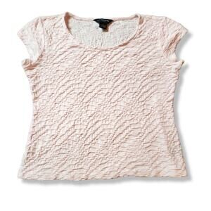 Liz Claiborne Career Textured Light Pink Top Size Large